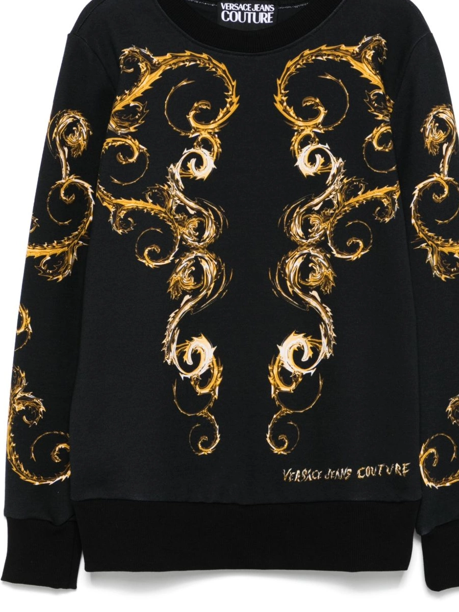Couture Barocco-print Jeans Women Versace sweatshirt 0706